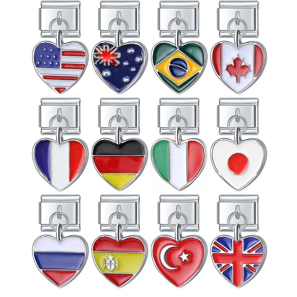 Charm Pendant Bandeira Países Lovers®