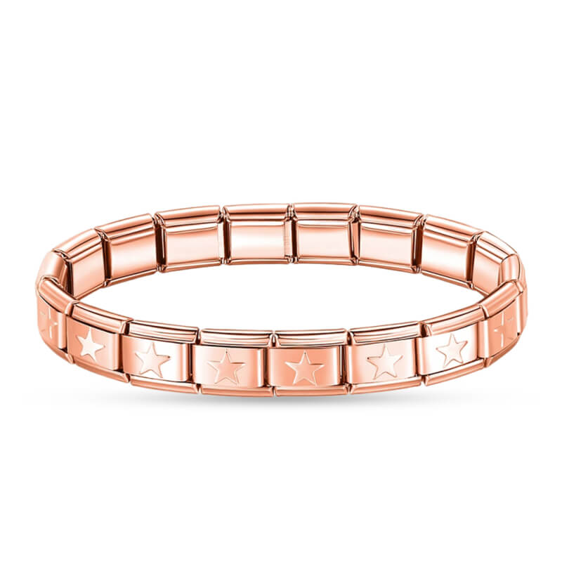 Pulseira Charms Italiana - Estrelada Rose
