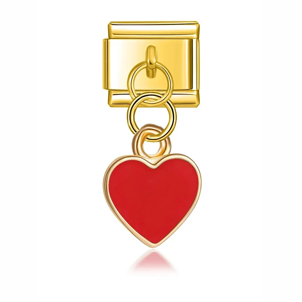 Charms Pendant Corações Gold