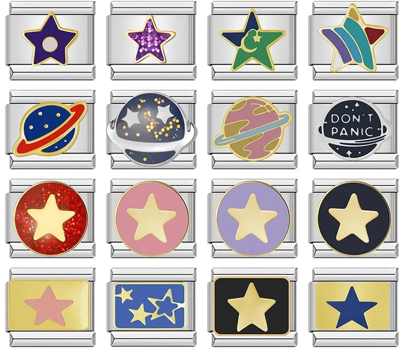 Charm Estrelas e Planetas Prata
