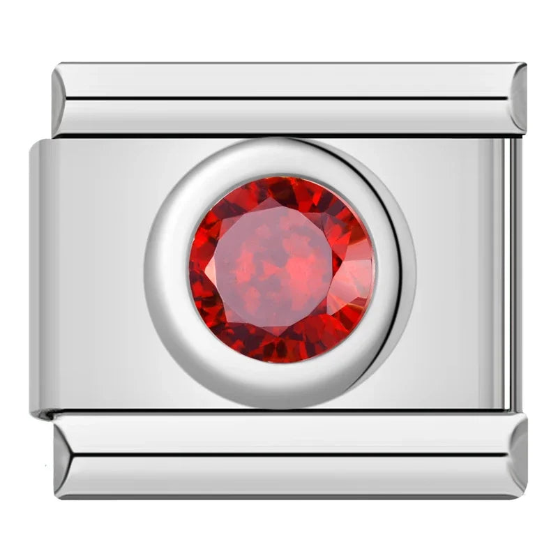 Charms Apaixonador pela cor Vermelha Prata