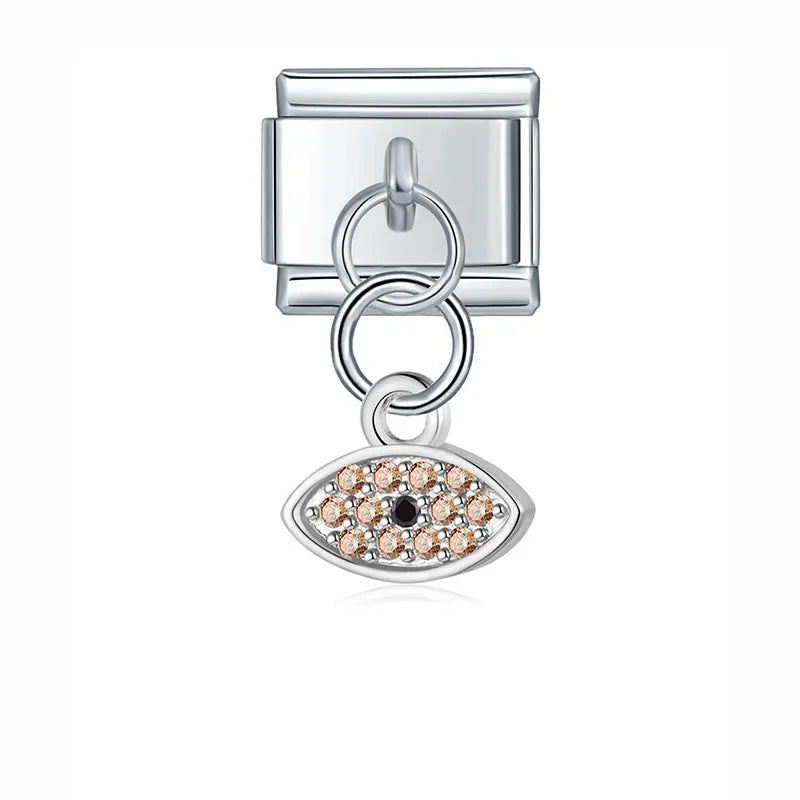 Charm Pendant Mão e Olho (Prata, Rose e Gold)