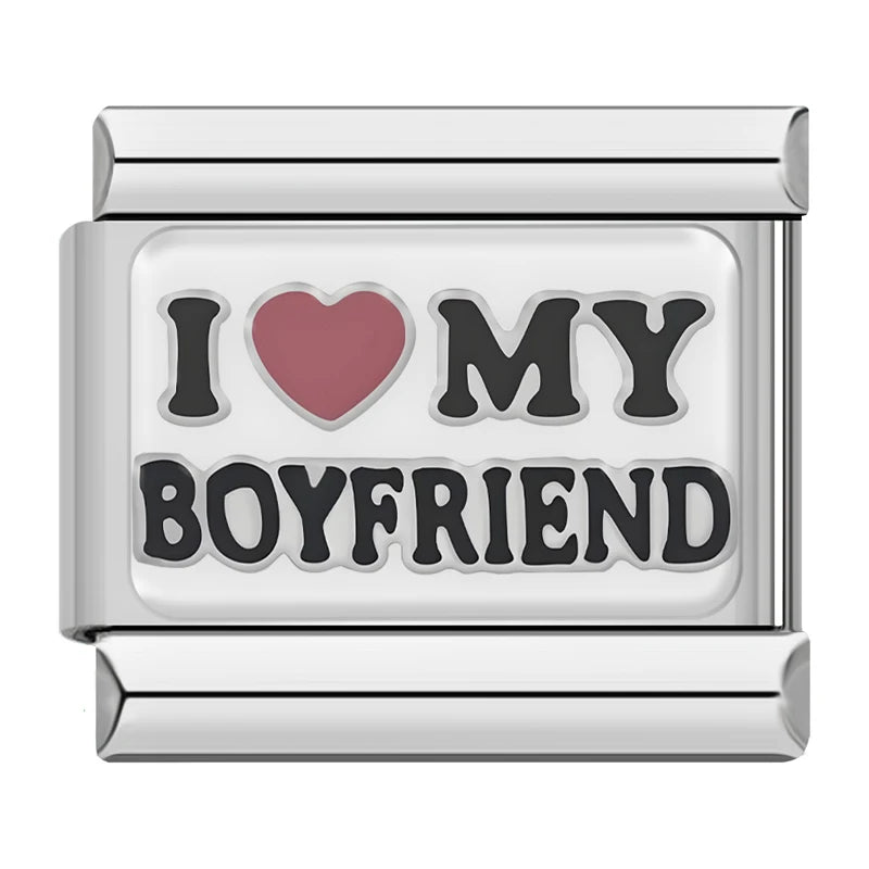 Charm I love my BoyFriend (Namorado) Prata