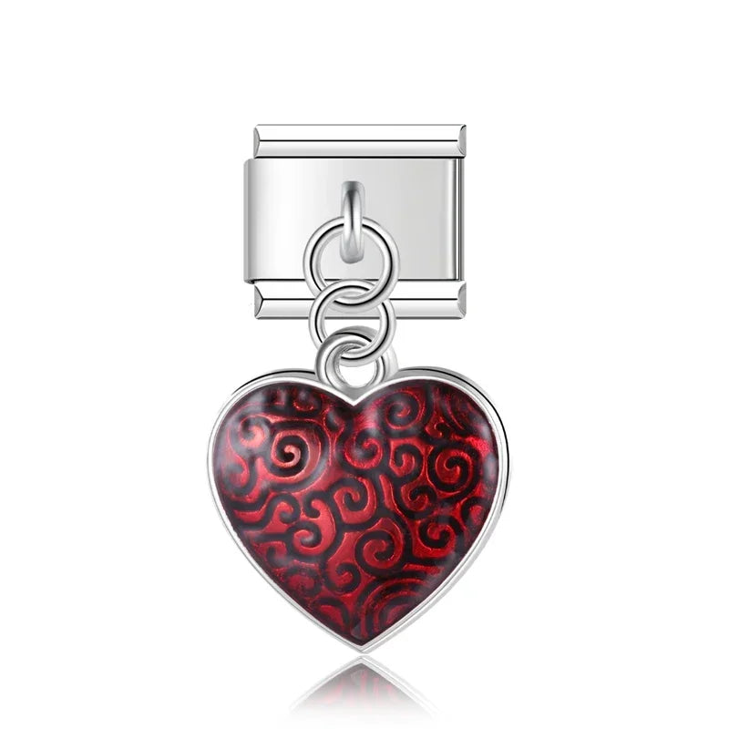 Charm Pendant Corações 2 Prata