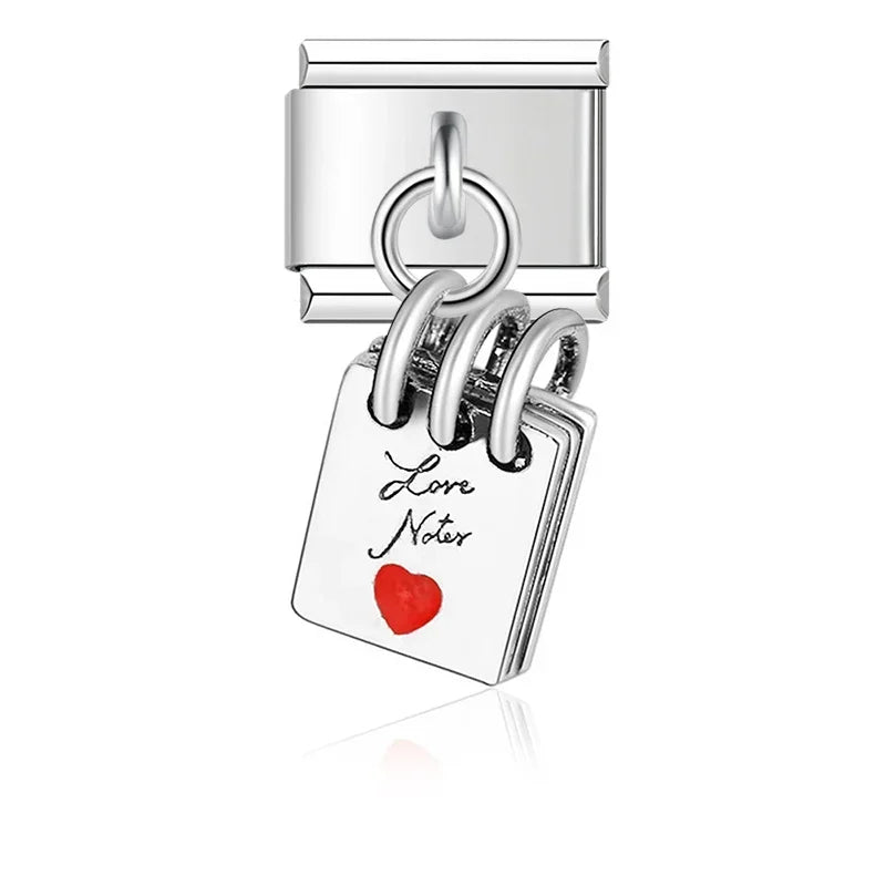 Charm Pendant Notas de Amor Prata