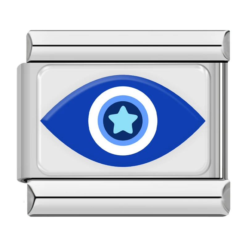Charm Olhos Azuis Prata