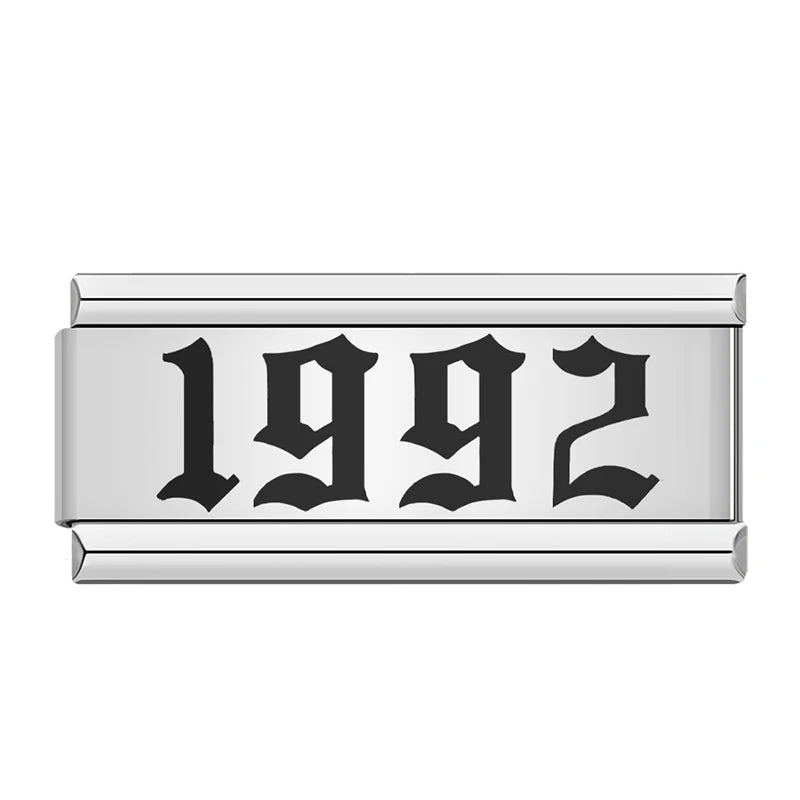 Charms Ano de Nascimento 1980 a 2024 Prata