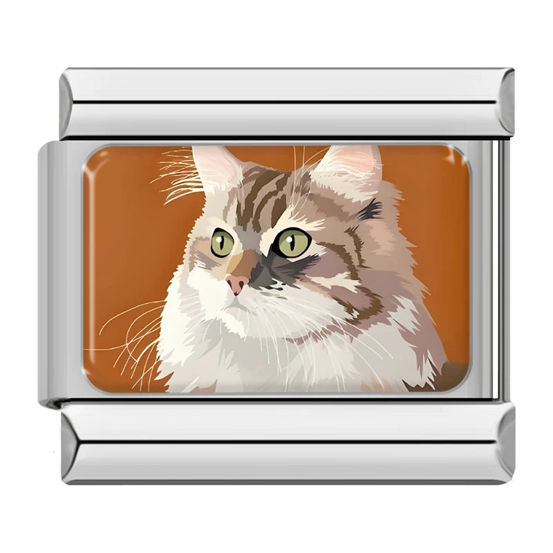 Charms Gatos e Cachorros 1 Prata