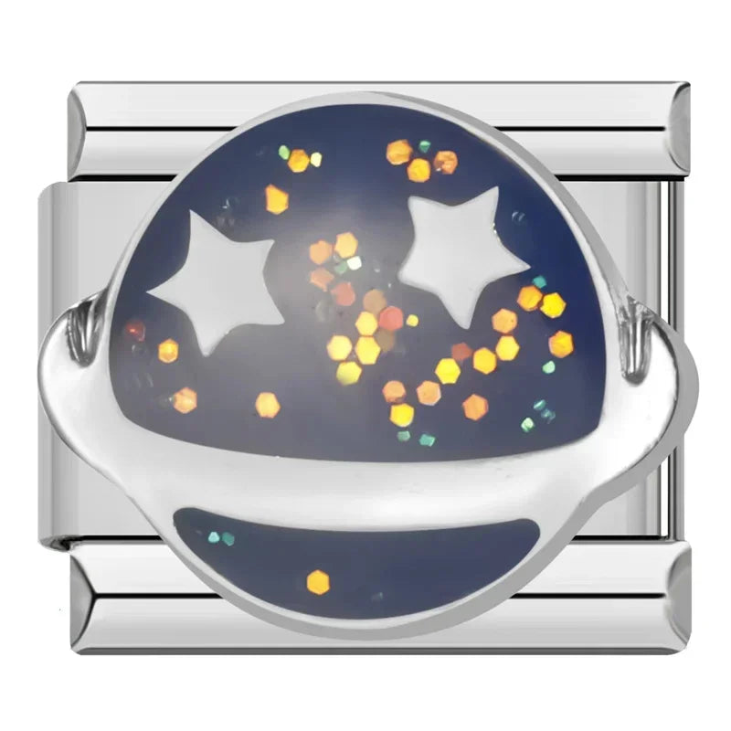 Charm Estrelas e Planetas Prata