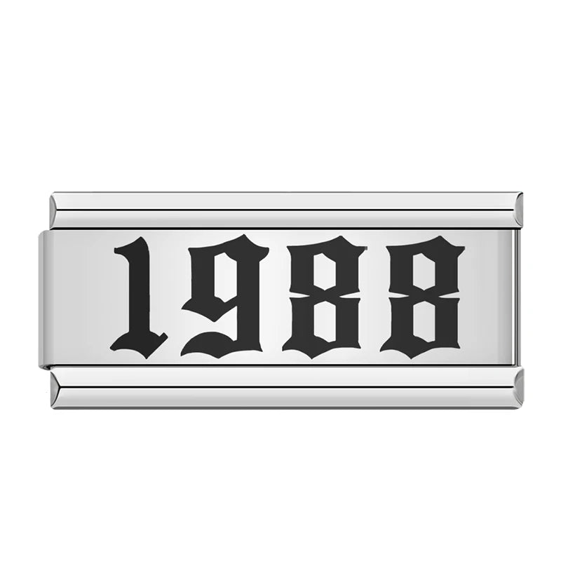 Charms Ano de Nascimento 1980 a 2024 Prata