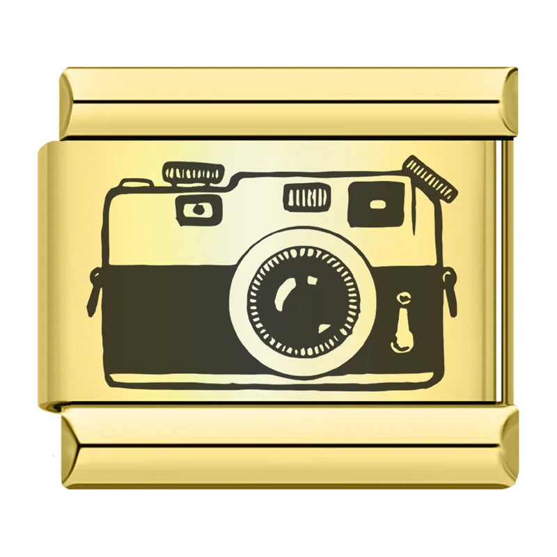 Charm Câmera Gold