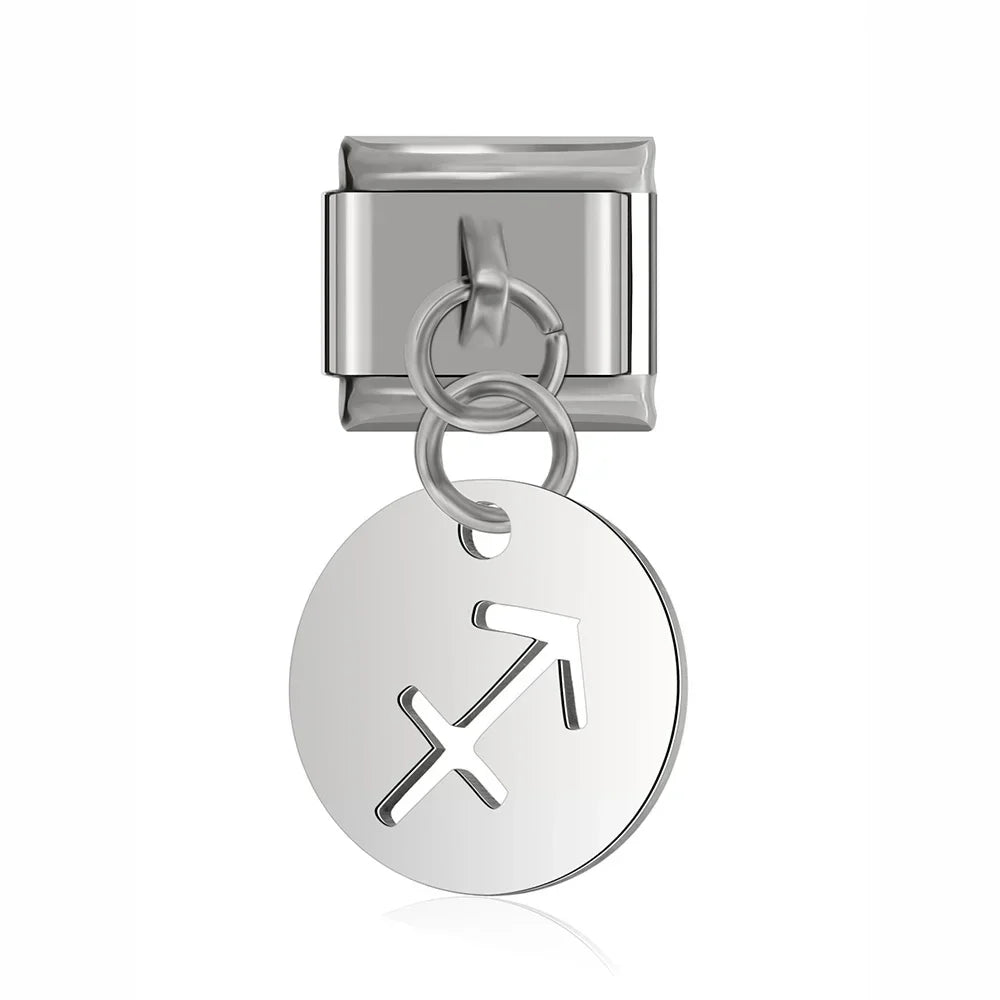 Charm Pendant Signos Redondo Prata