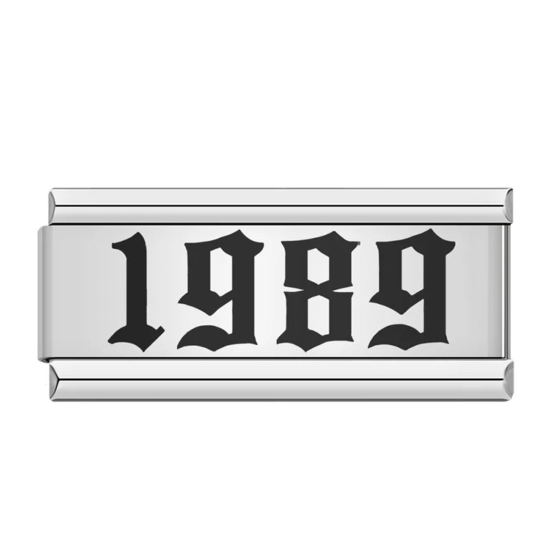 Charms Ano de Nascimento 1980 a 2024 Prata