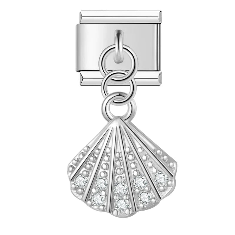 Charms Pendant Mar e Céu Prata e Gold