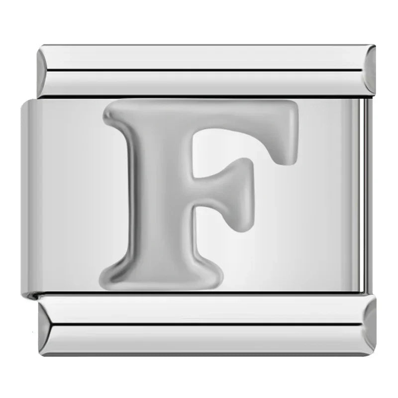 Charms Letras Prata de A Até Z Prata
