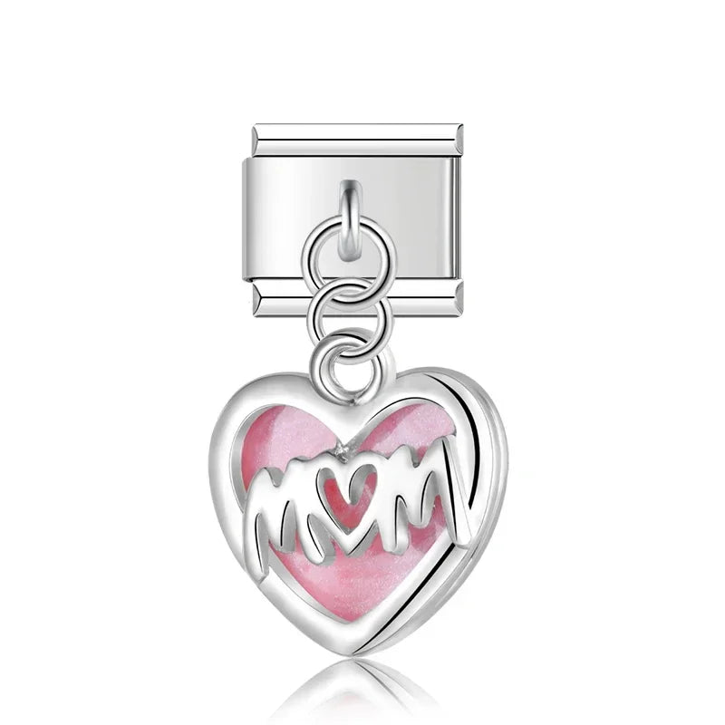 Charm Pendant Corações 2 Prata