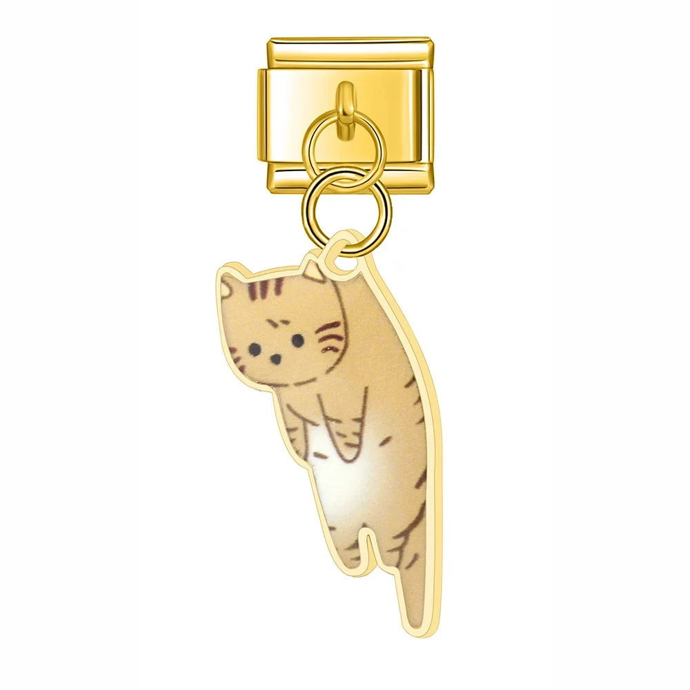 Charm Pendant Gatinhos Pendurados (Diversas Cores) Gold