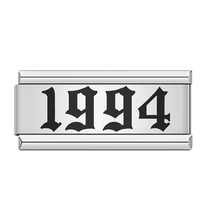 Charms Ano de Nascimento 1980 a 2024 Prata