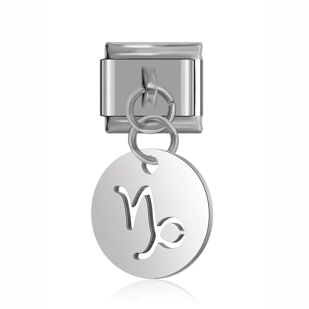 Charm Pendant Signos Redondo Prata