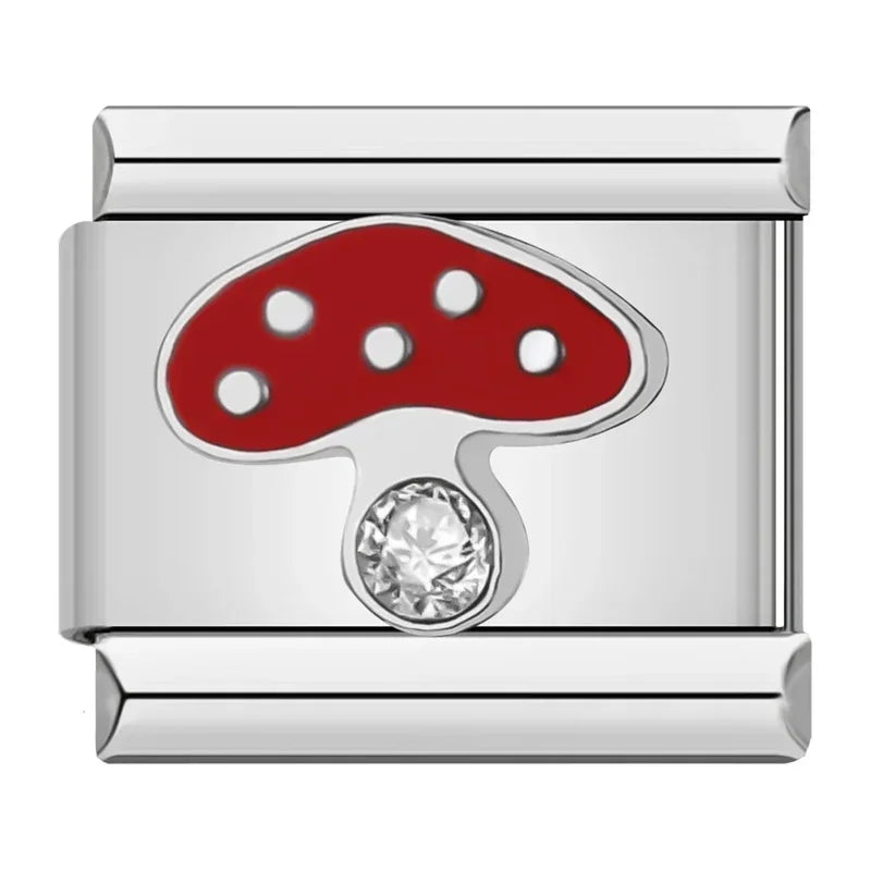 Charms Apaixonador pela cor Vermelha Prata