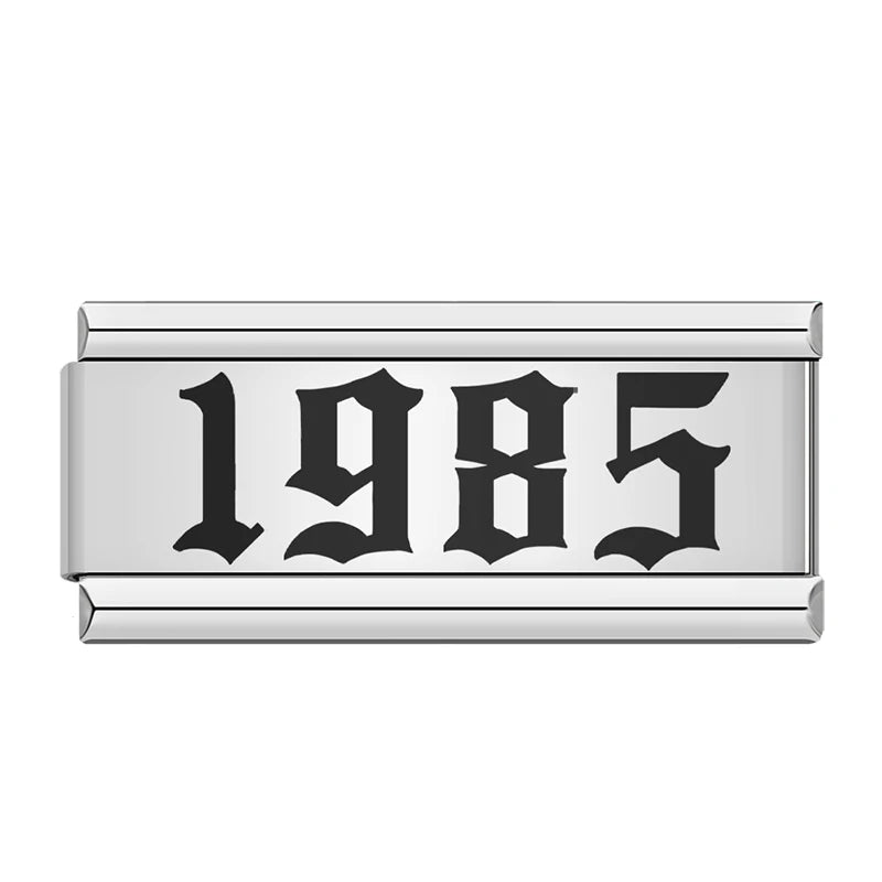 Charms Ano de Nascimento 1980 a 2024 Prata
