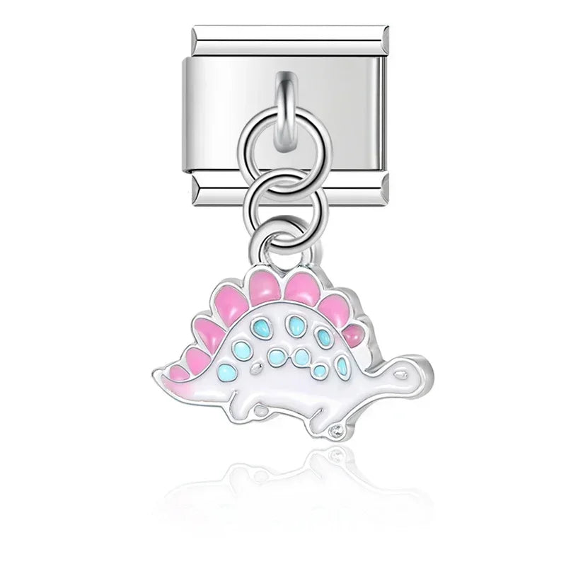 Charm Pendant Dinossauro Prata