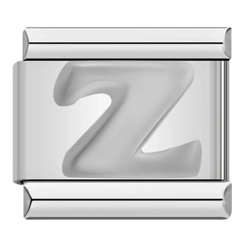 Charms Letras Prata de A Até Z Prata
