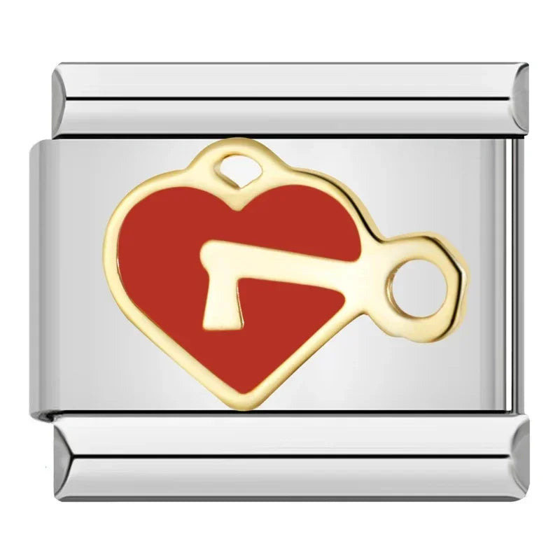 Charms Apaixonador pela cor Vermelha Prata