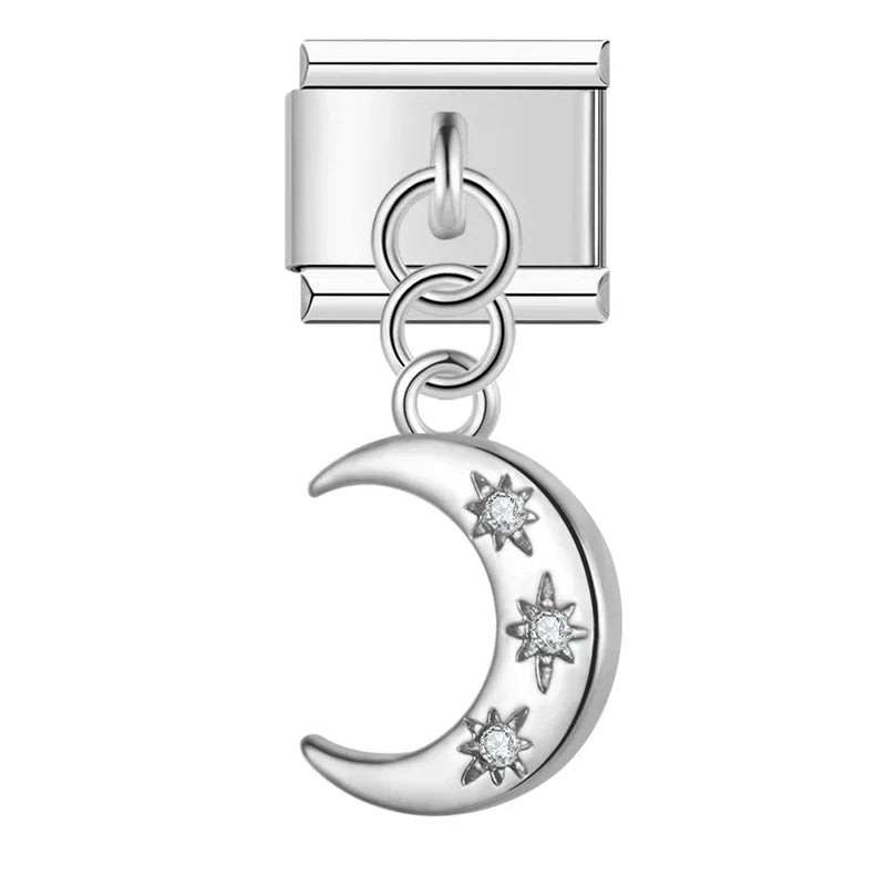Charms Pendant Mar e Céu Prata e Gold