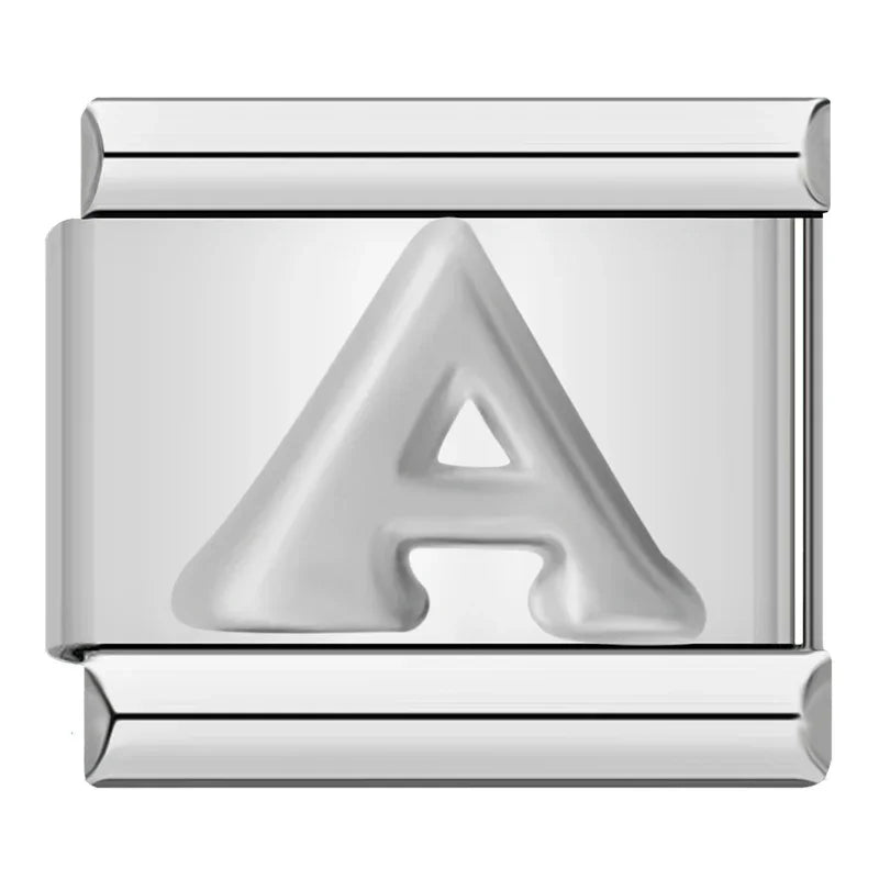 Charms Letras Prata de A Até Z Prata
