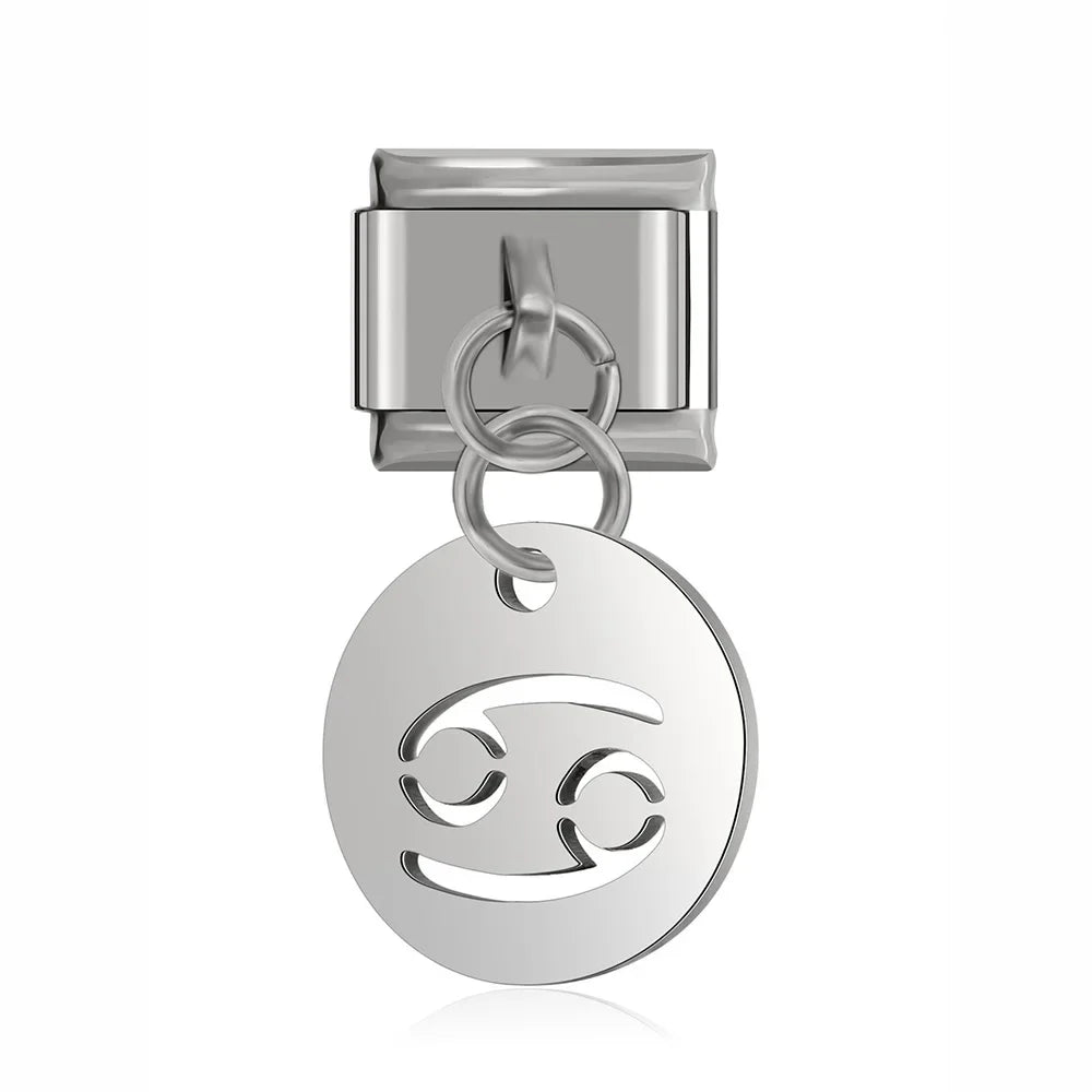 Charm Pendant Signos Redondo Prata