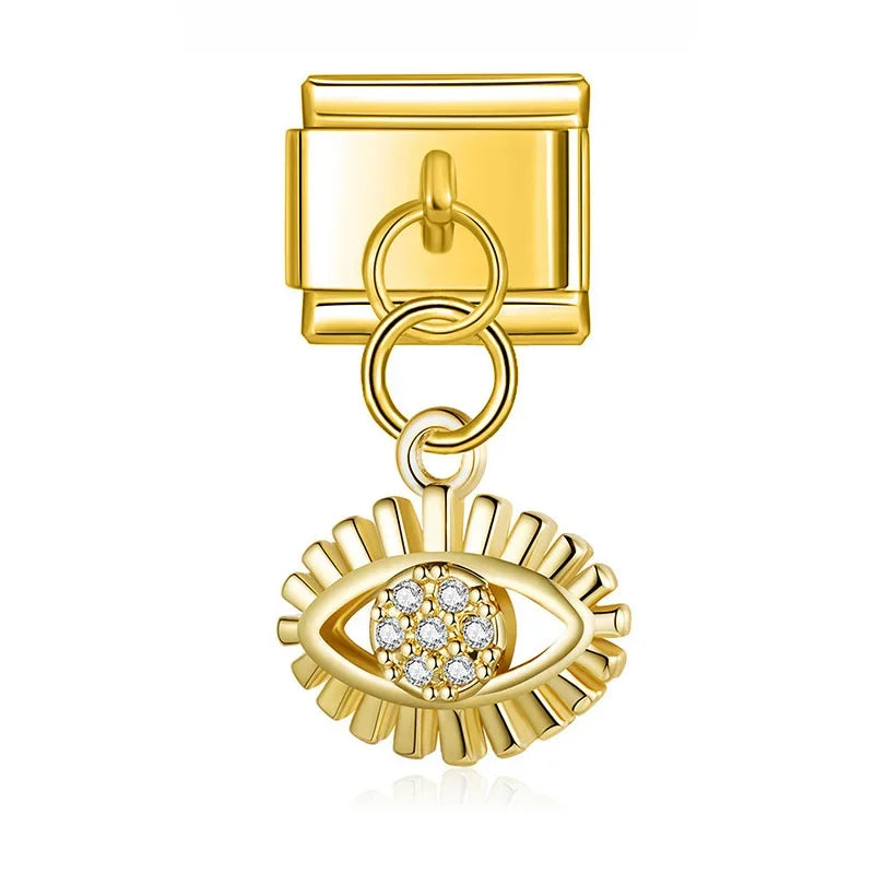 Charm Pendant Mão e Olho (Prata, Rose e Gold)