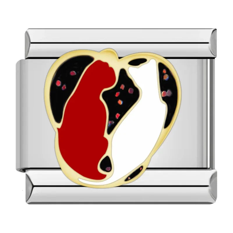 Charms Amantes de Gatos Prata e Dourado