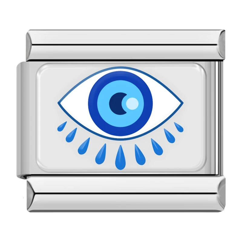 Charm Olhos Azuis Prata