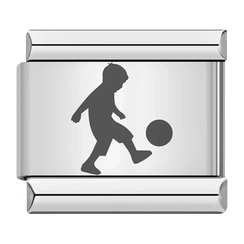 Charm Garoto Futebol Prata
