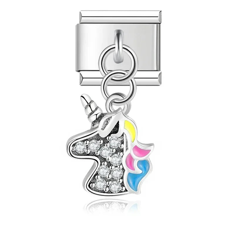 Charm Pendant Unicórnio Prata