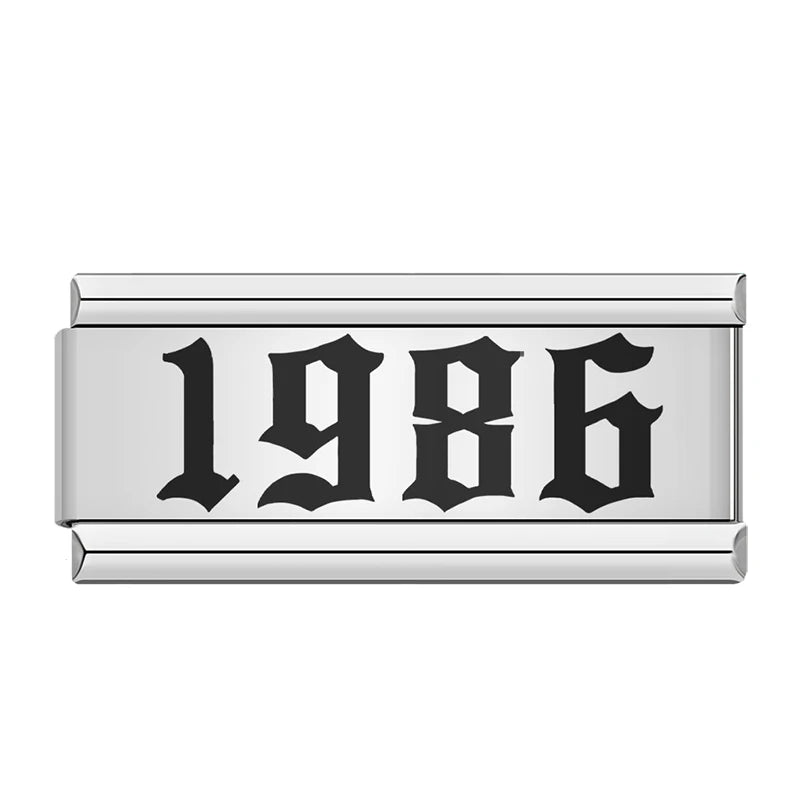 Charms Ano de Nascimento 1980 a 2024 Prata