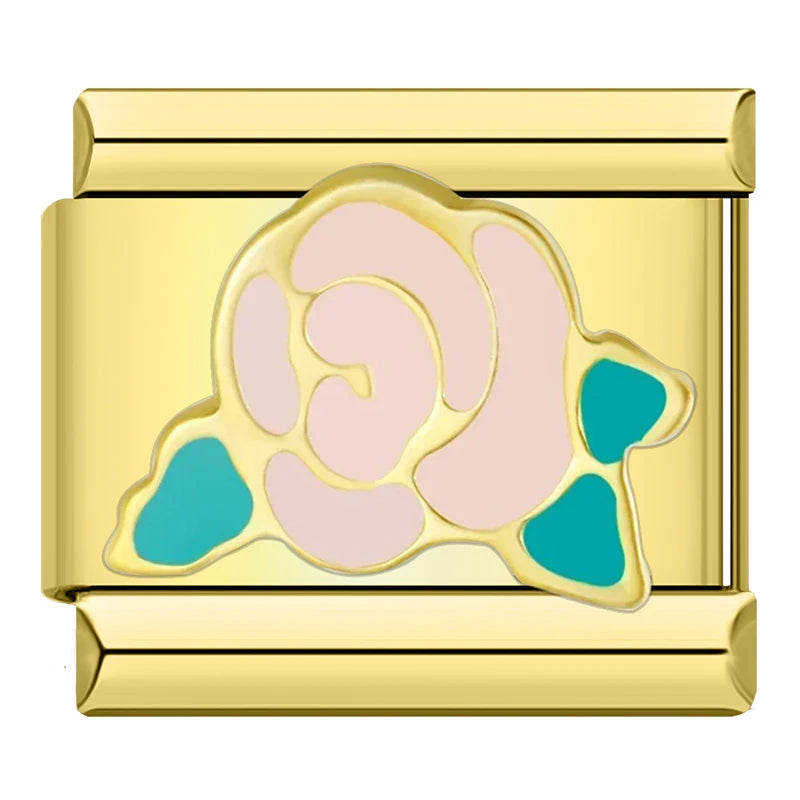 Charm Flor Rosa Gold