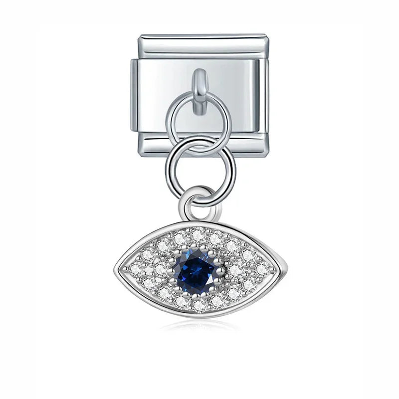 Charm Pendant Mão e Olho (Prata, Rose e Gold)