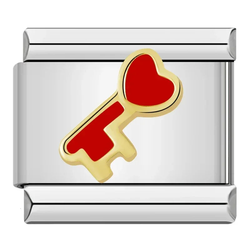 Charms Apaixonador pela cor Vermelha Prata