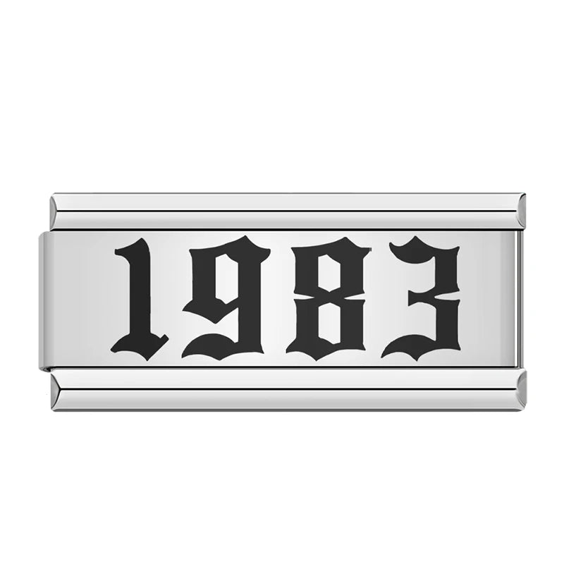 Charms Ano de Nascimento 1980 a 2024 Prata