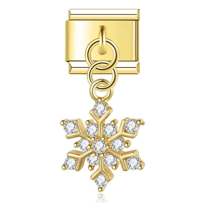 Charm Pendant Floco de Neve Gold