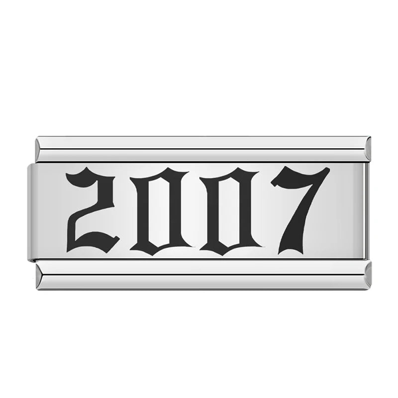 Charms Ano de Nascimento 1980 a 2024 Prata