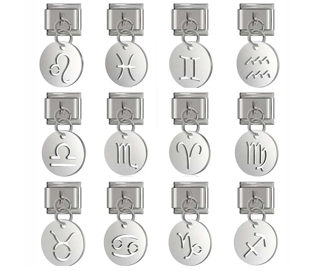 Charm Pendant Signos Redondo Prata
