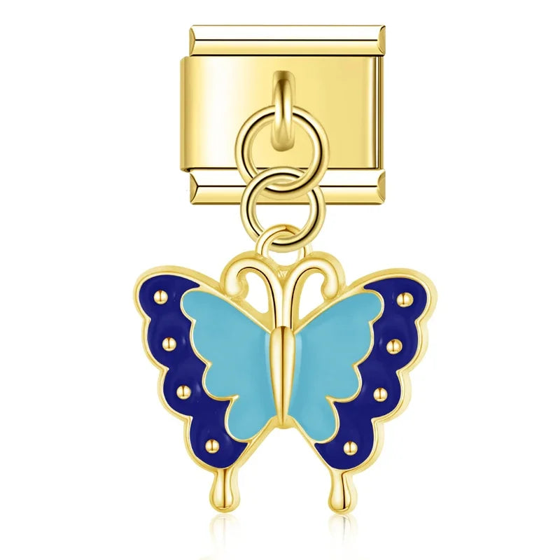Charm Pendant Borboletas (Diversas Cores) Gold