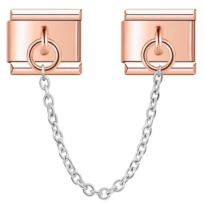 Charm Duplo Corrente (Prata, Gold, Rose)