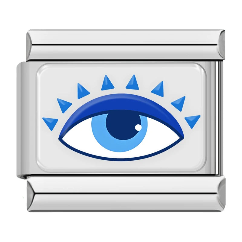 Charm Olhos Azuis Prata