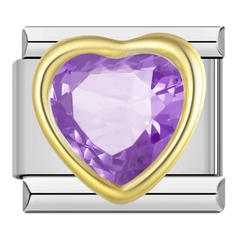 Charms Amantes do Roxo Prata
