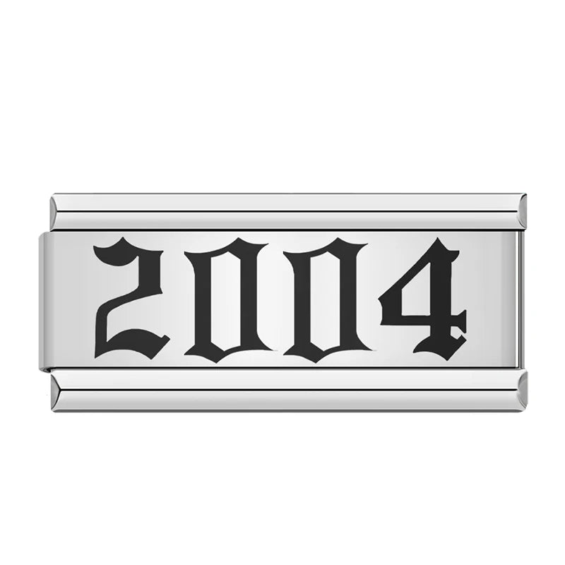 Charms Ano de Nascimento 1980 a 2024 Prata