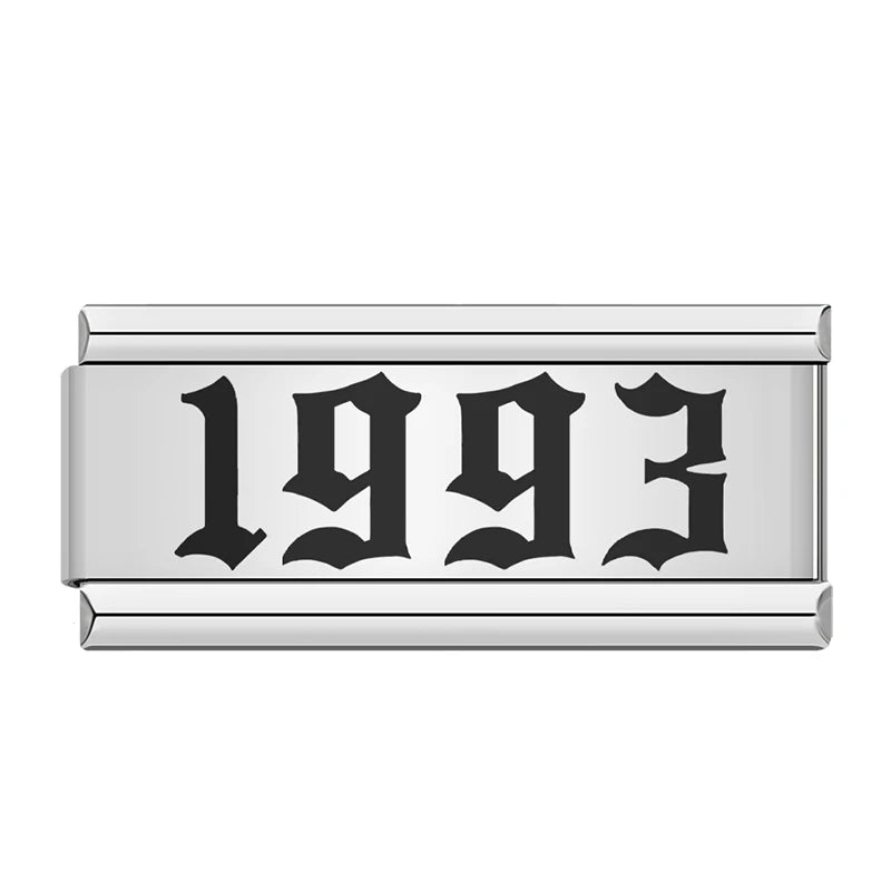 Charms Ano de Nascimento 1980 a 2024 Prata